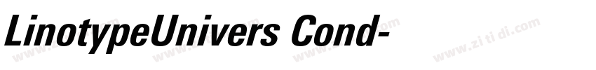 LinotypeUnivers Cond字体转换